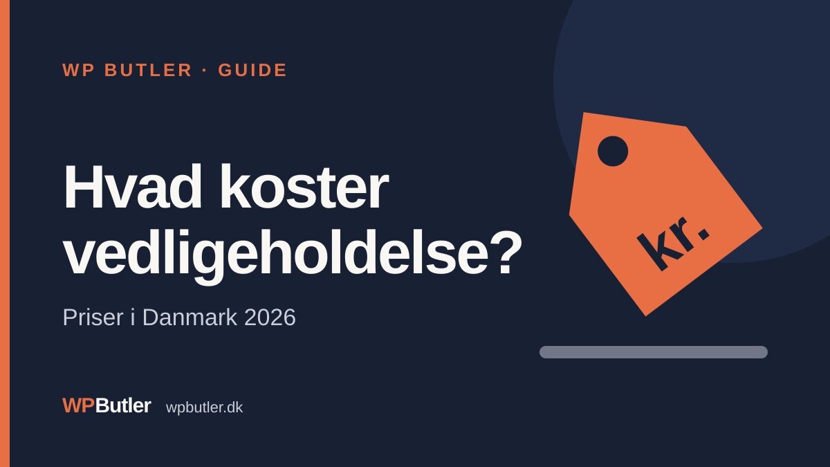 Hvad koster WordPress vedligeholdelse